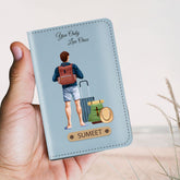 Personalized Printed Leather Passport Cover (Design 04)