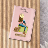 Personalized Printed Leather Passport Cover (Design 06)