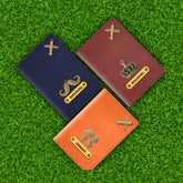 Personalized Vegan Leather Passport Cover with Customized Name & Charm (Pack of 3)
