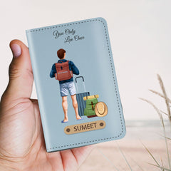 Personalized Printed Leather Passport Cover (Design 04)