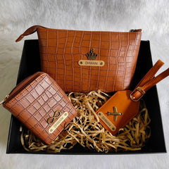 Personalized 3 Piece Gift Combo with Crocodile pattern