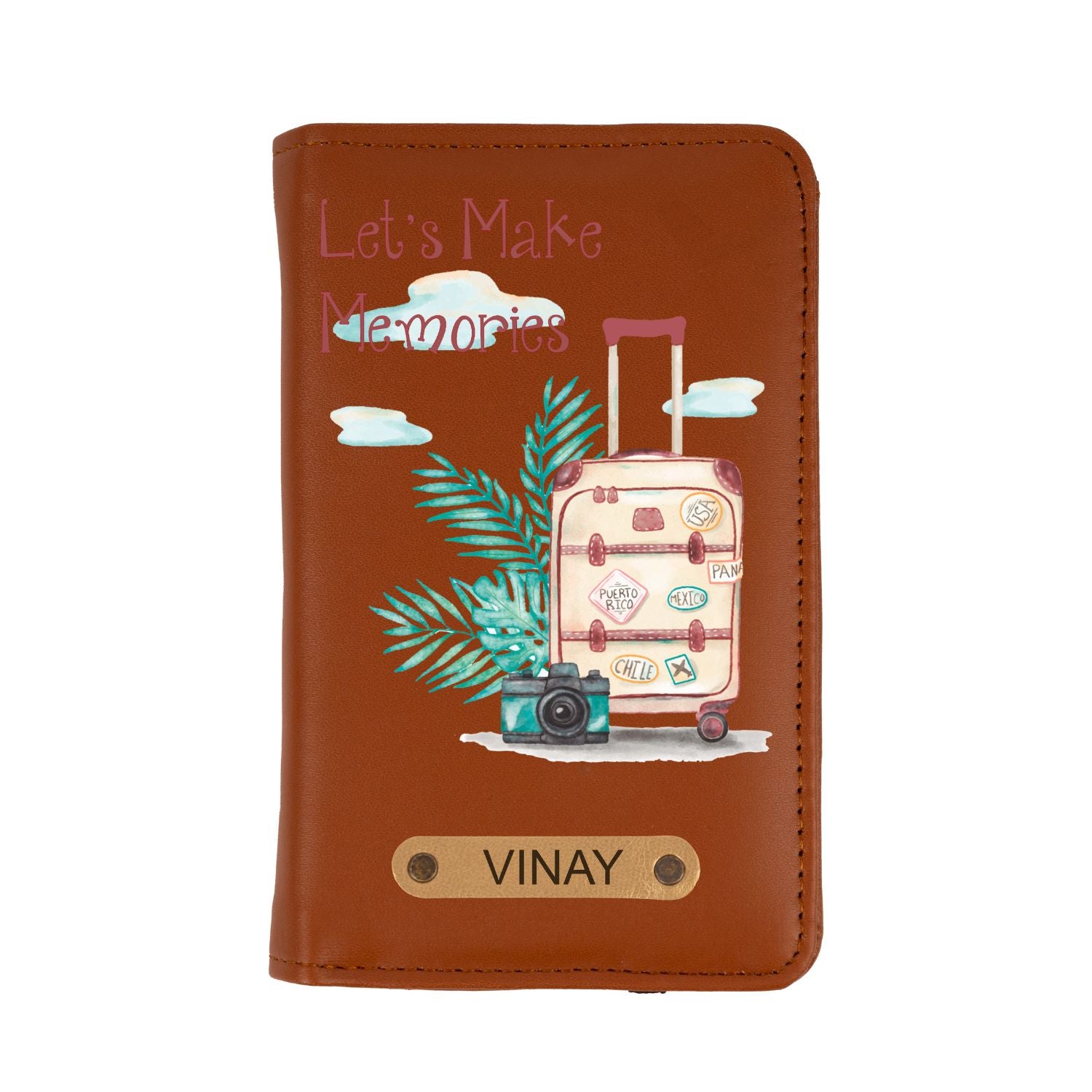 Personalized Printed Leather Passport Cover(Design2)
