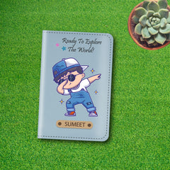 Personalized Printed Leather Passport Cover (Design 05)