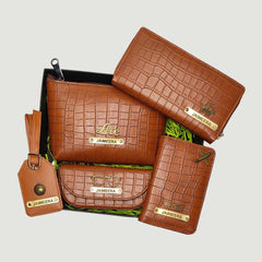 Personalized 5 Piece Gift Combo with Crocodile pattern
