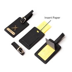Personalized Leather Passport Cover & Luggage Tag Combo