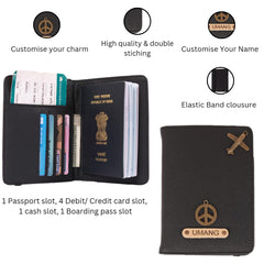 Personalized Leather Passport Cover & Luggage Tag Combo