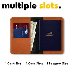 Personalized Vegan Leather Passport Cover with Customized Name & Charm (Pack of 3)