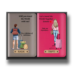Personalized Couple Passport Cover