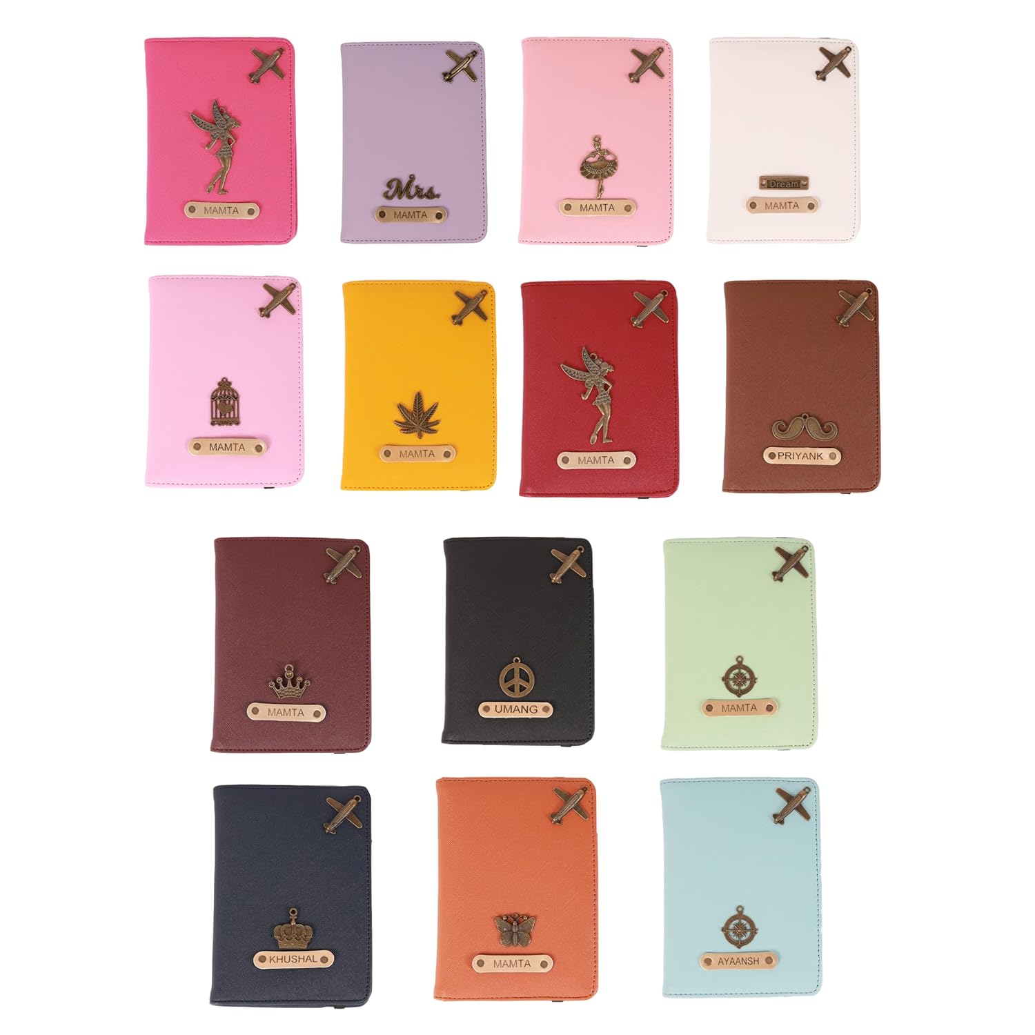 Personalized Leather Passport Cover & Luggage Tag Combo