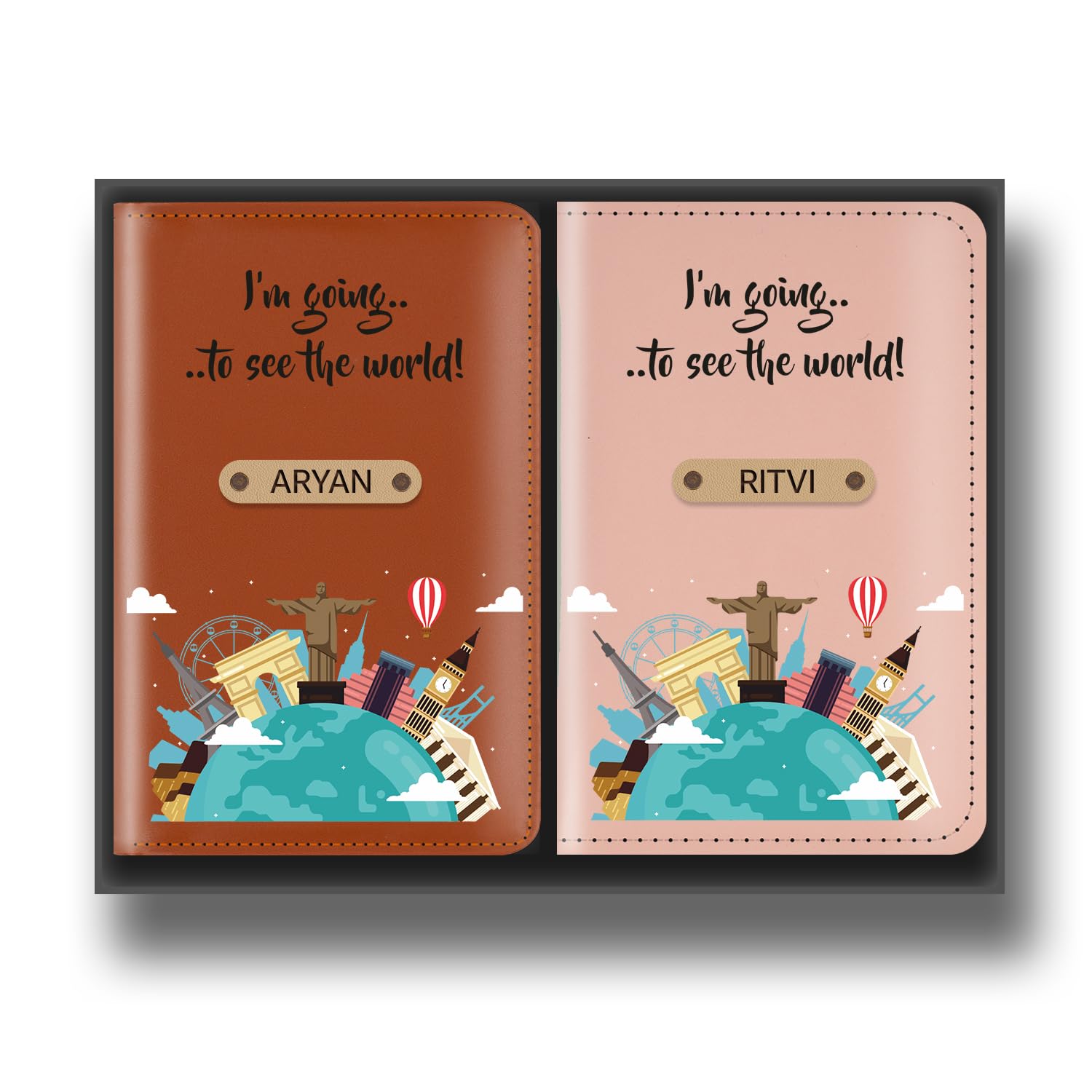 Personalized Couple Passport Cover