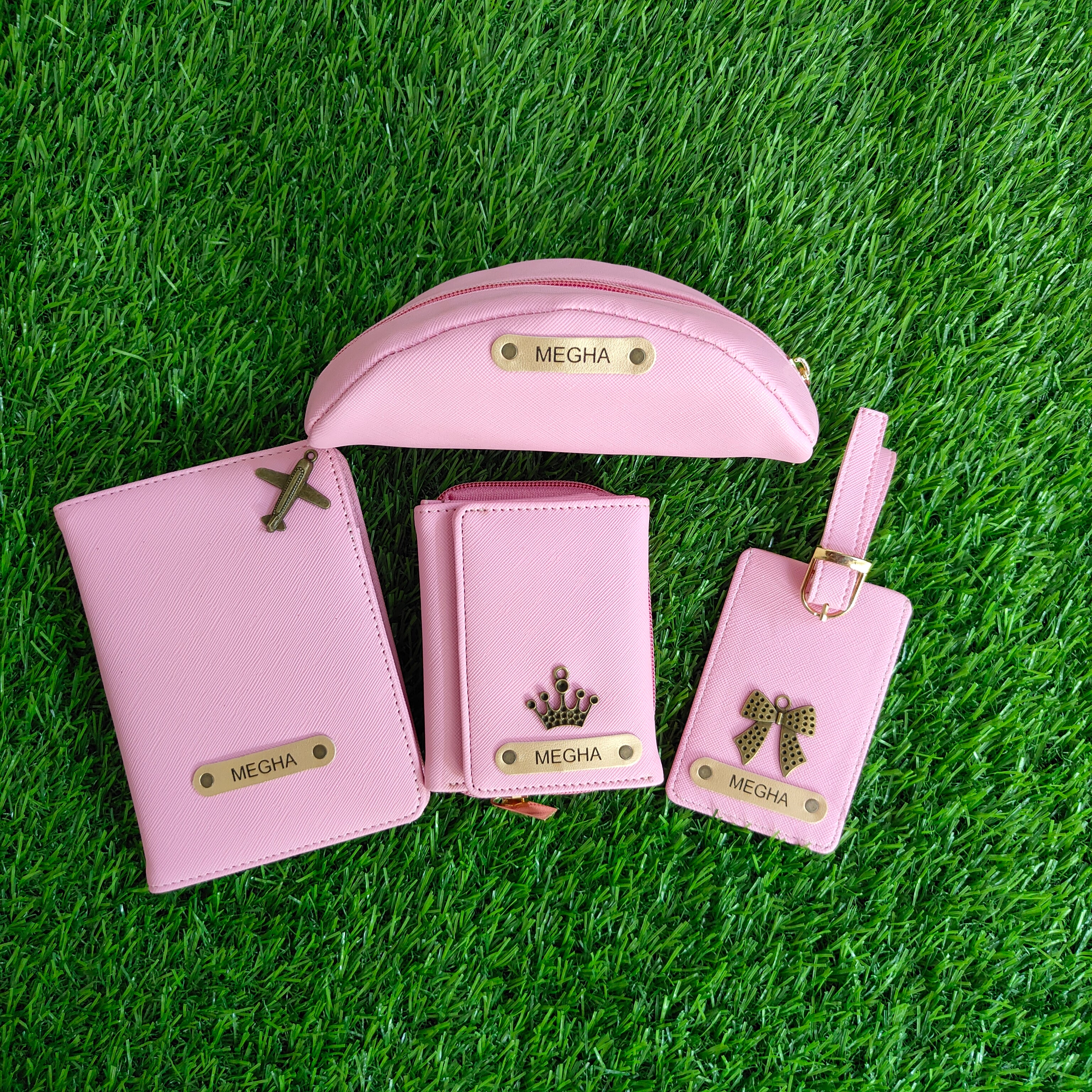 Personalized 4 Piece Gift Combo with Leather