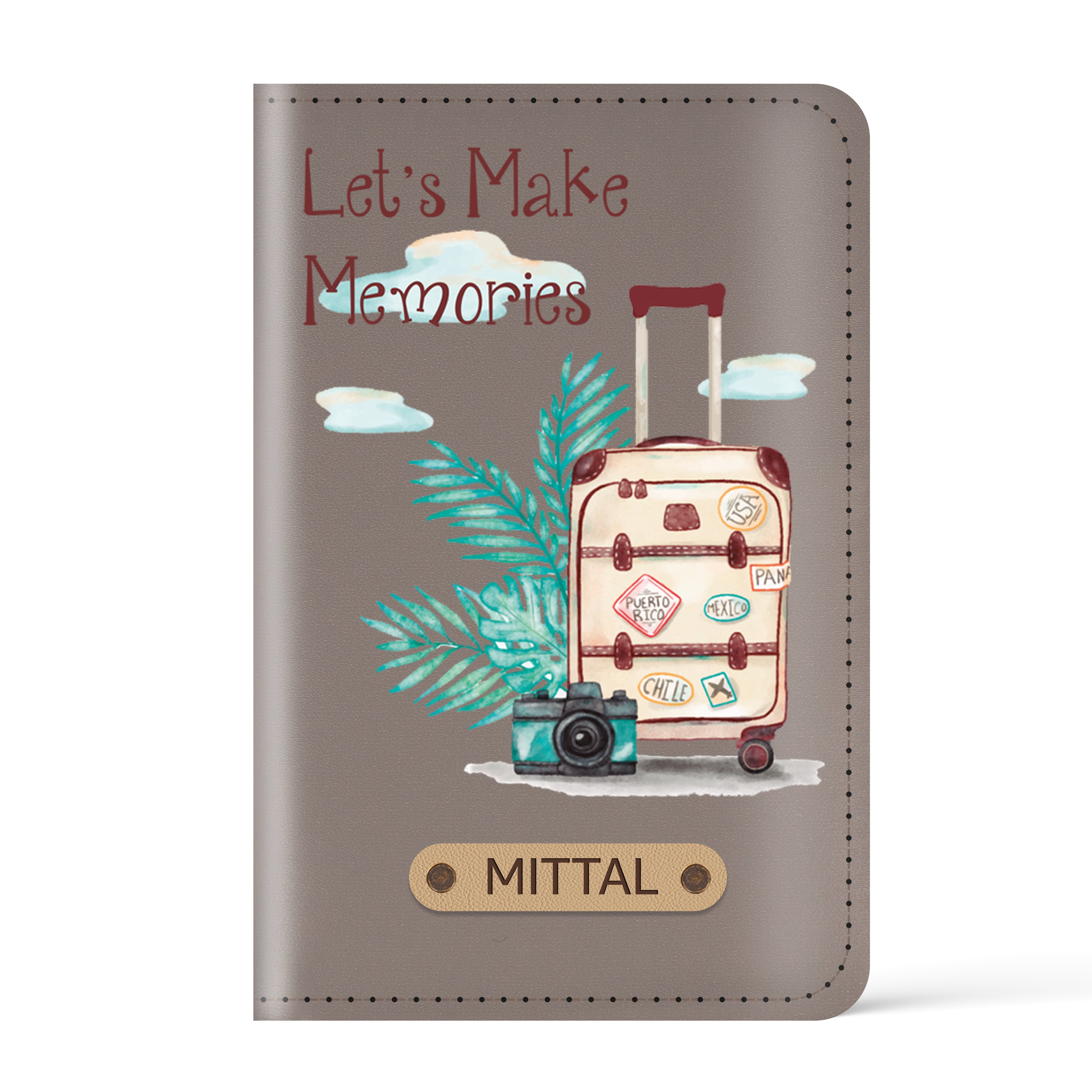 Personalized Printed Leather Passport Cover(Design2)