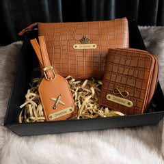 Personalized 3 Piece Gift Combo with Crocodile pattern