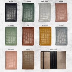 Personalized Passport Cover combo with crocodile pattern