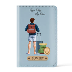 Personalized Printed Leather Passport Cover (Design 04)