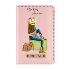 Personalized Printed Leather Passport Cover (Design 06)