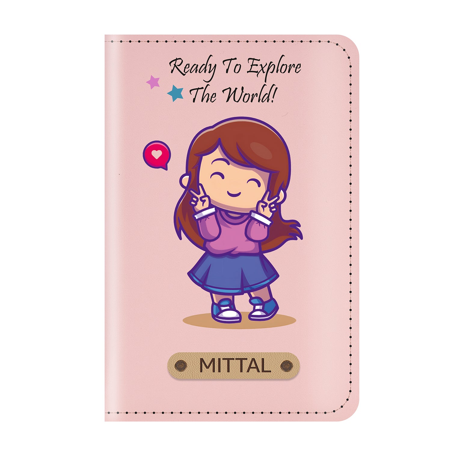 Personalized Printed Leather Passport Cover (Design 07)