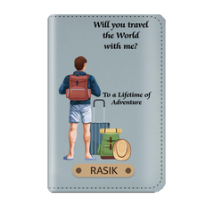 Personalized Printed Leather Passport Cover Family combo