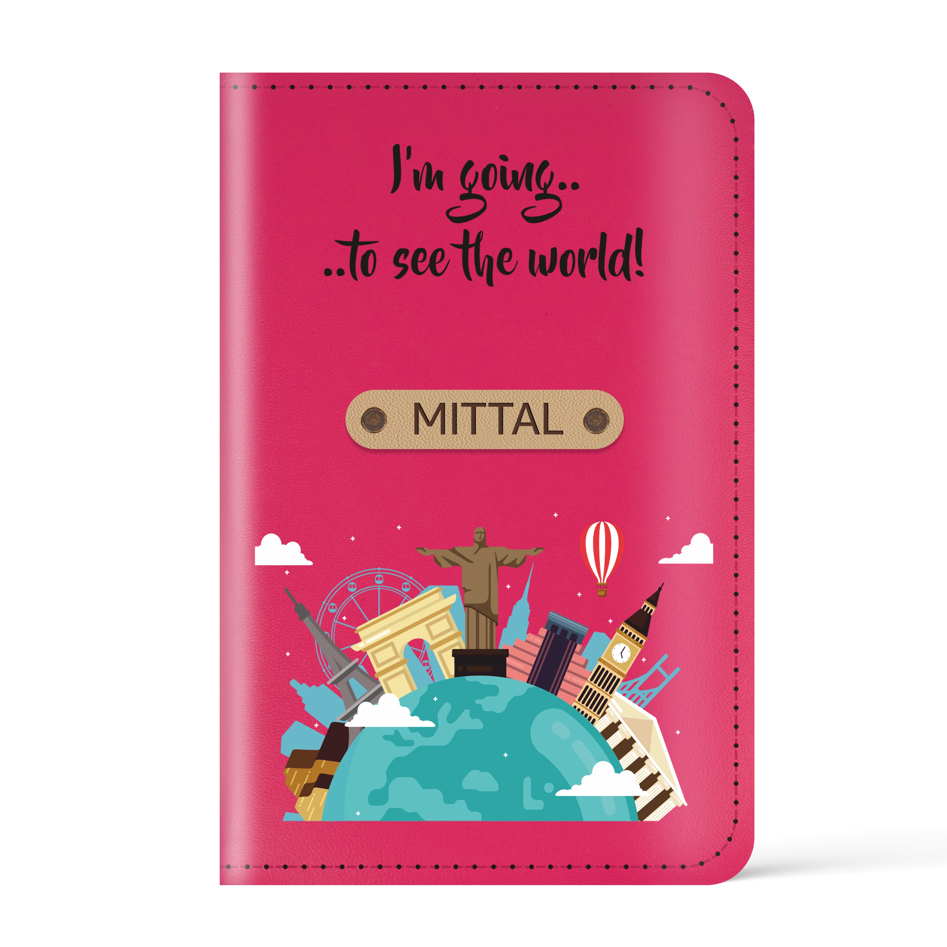Personalized Printed Leather Passport Cover(Design01)