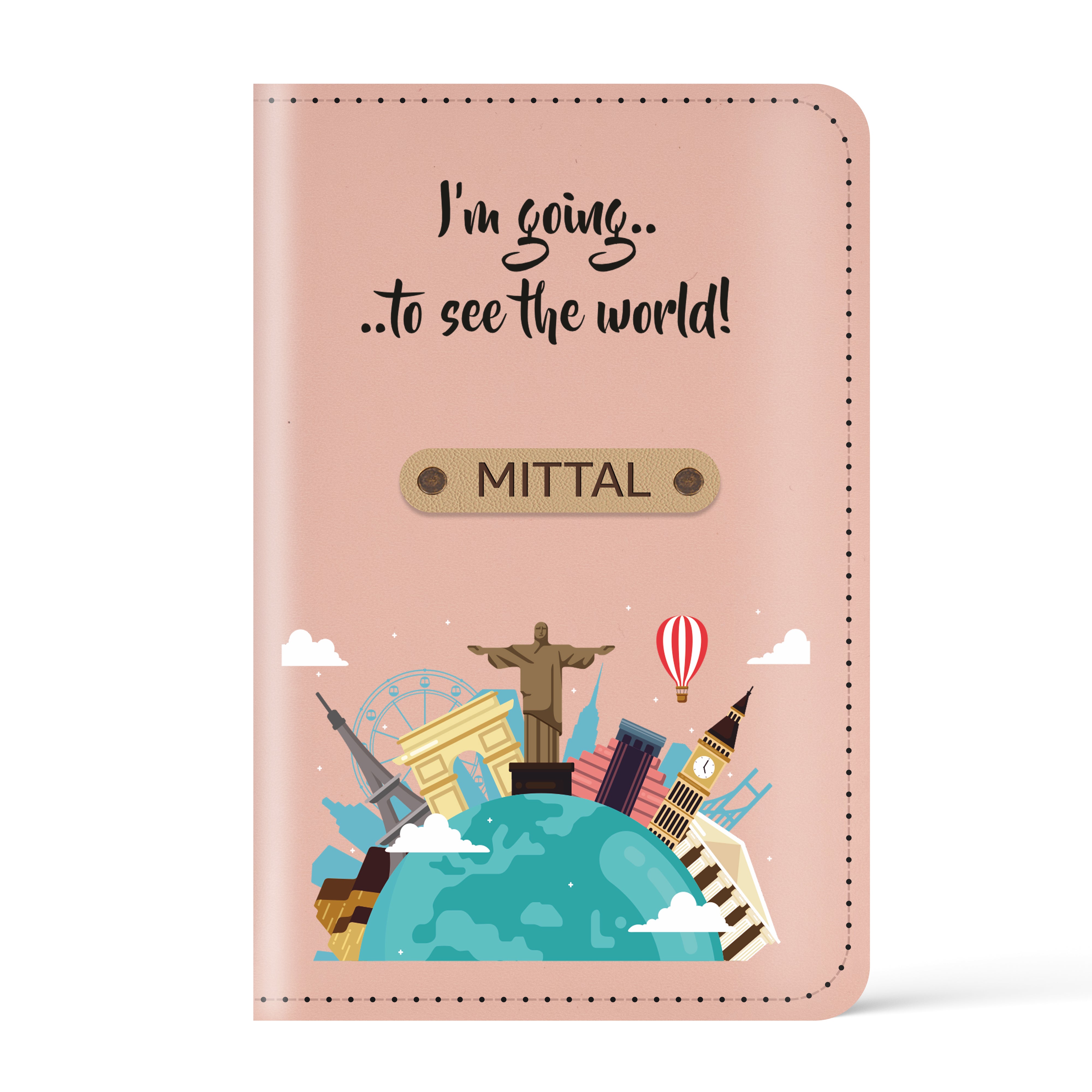 Personalized Printed Leather Passport Cover(Design01)
