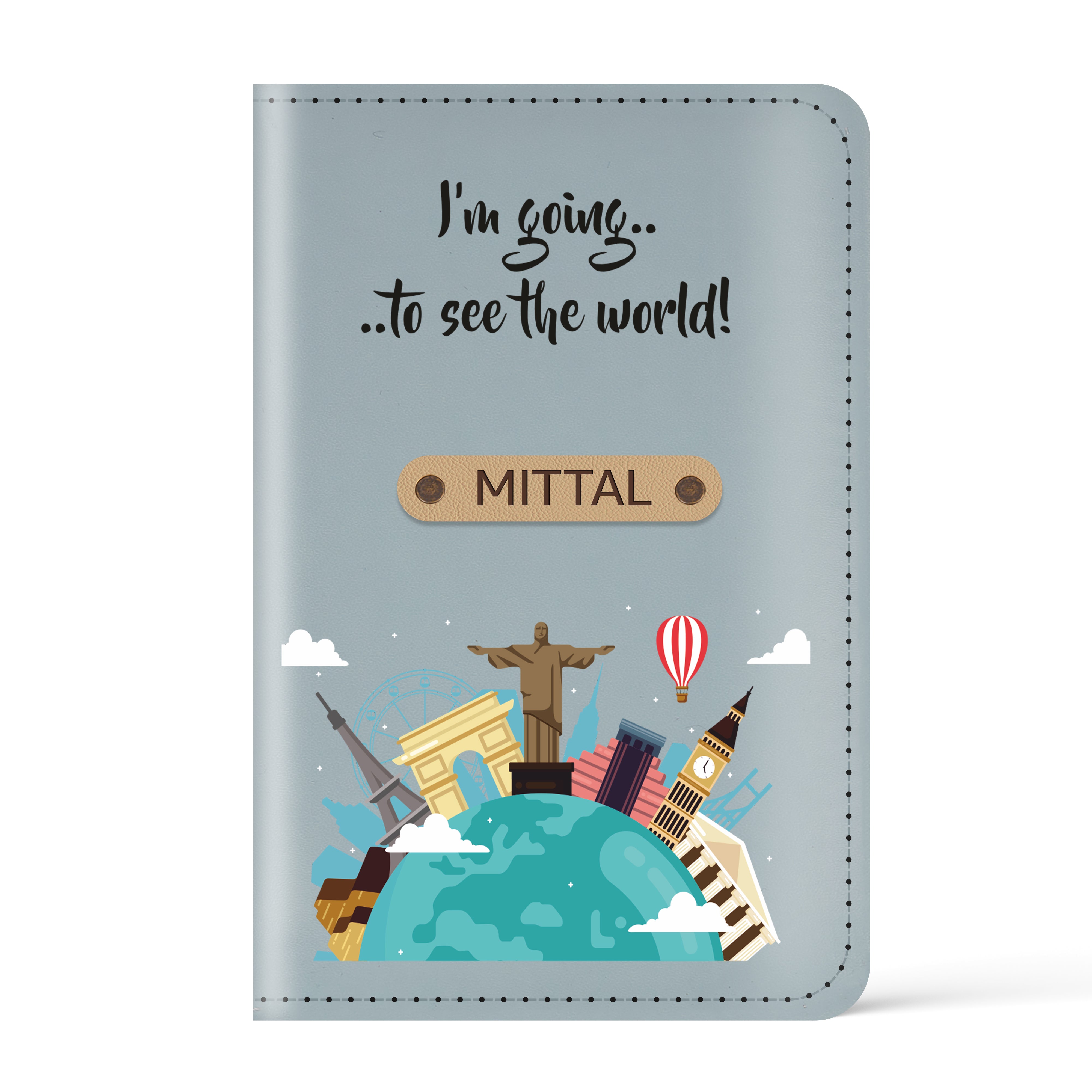 Personalized Printed Leather Passport Cover(Design01)