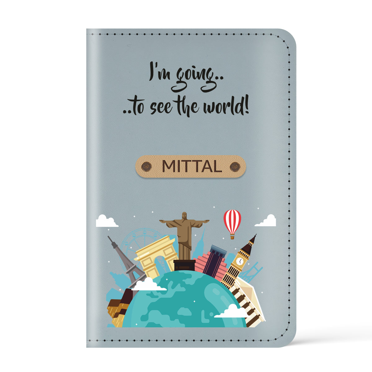 Personalized Printed Leather Passport Cover(Design01)
