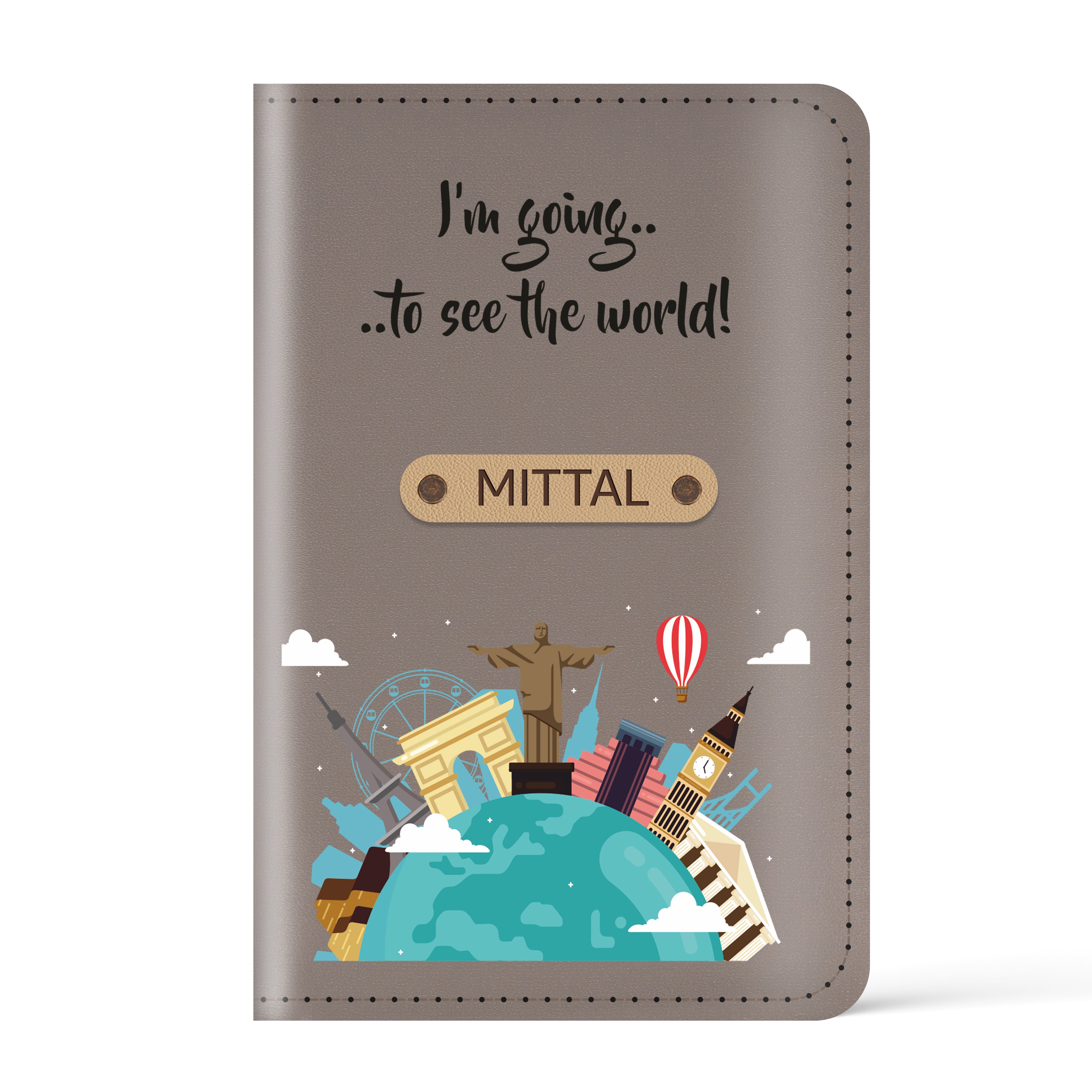 Personalized Printed Leather Passport Cover(Design01)