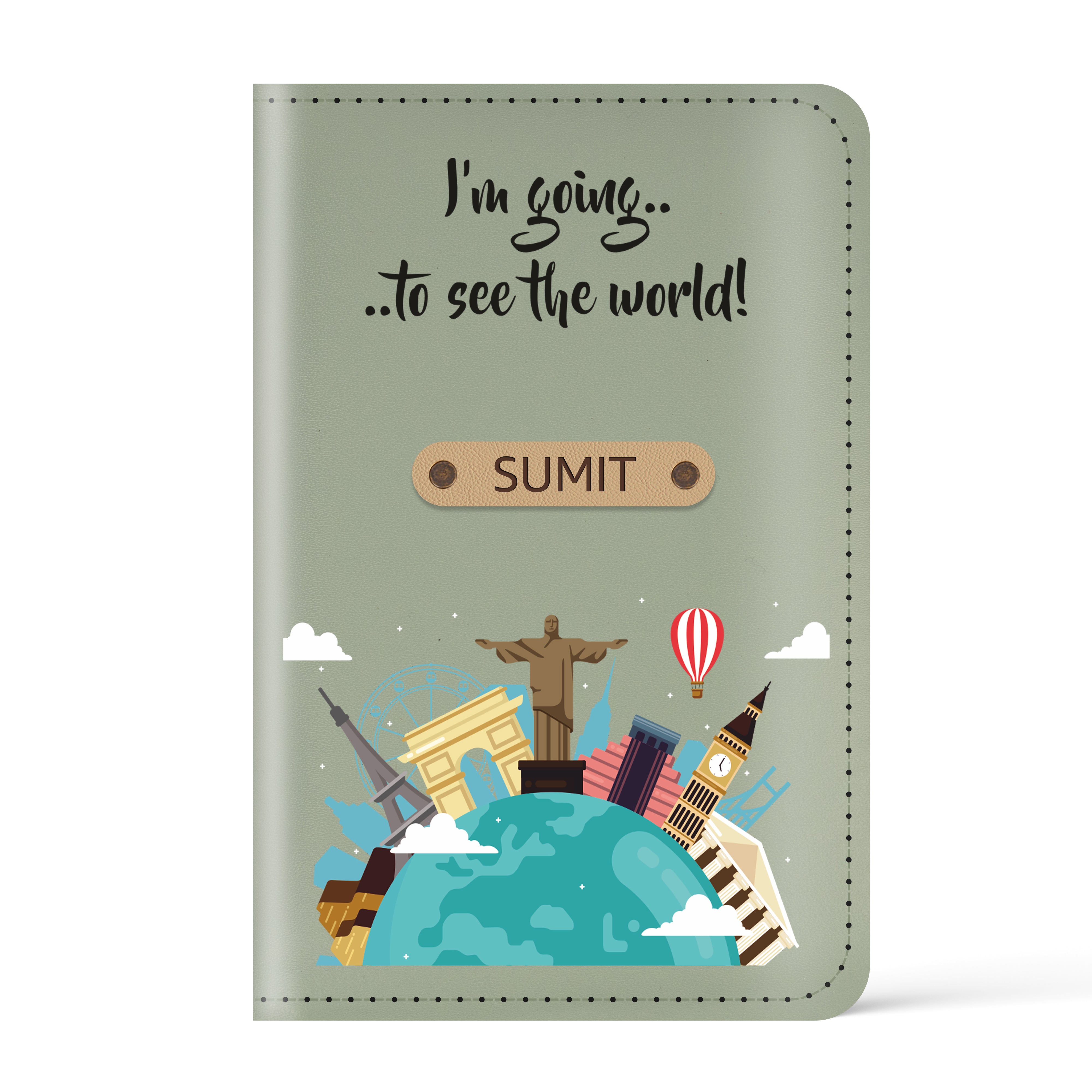 Personalized Printed Leather Passport Cover(Design01)