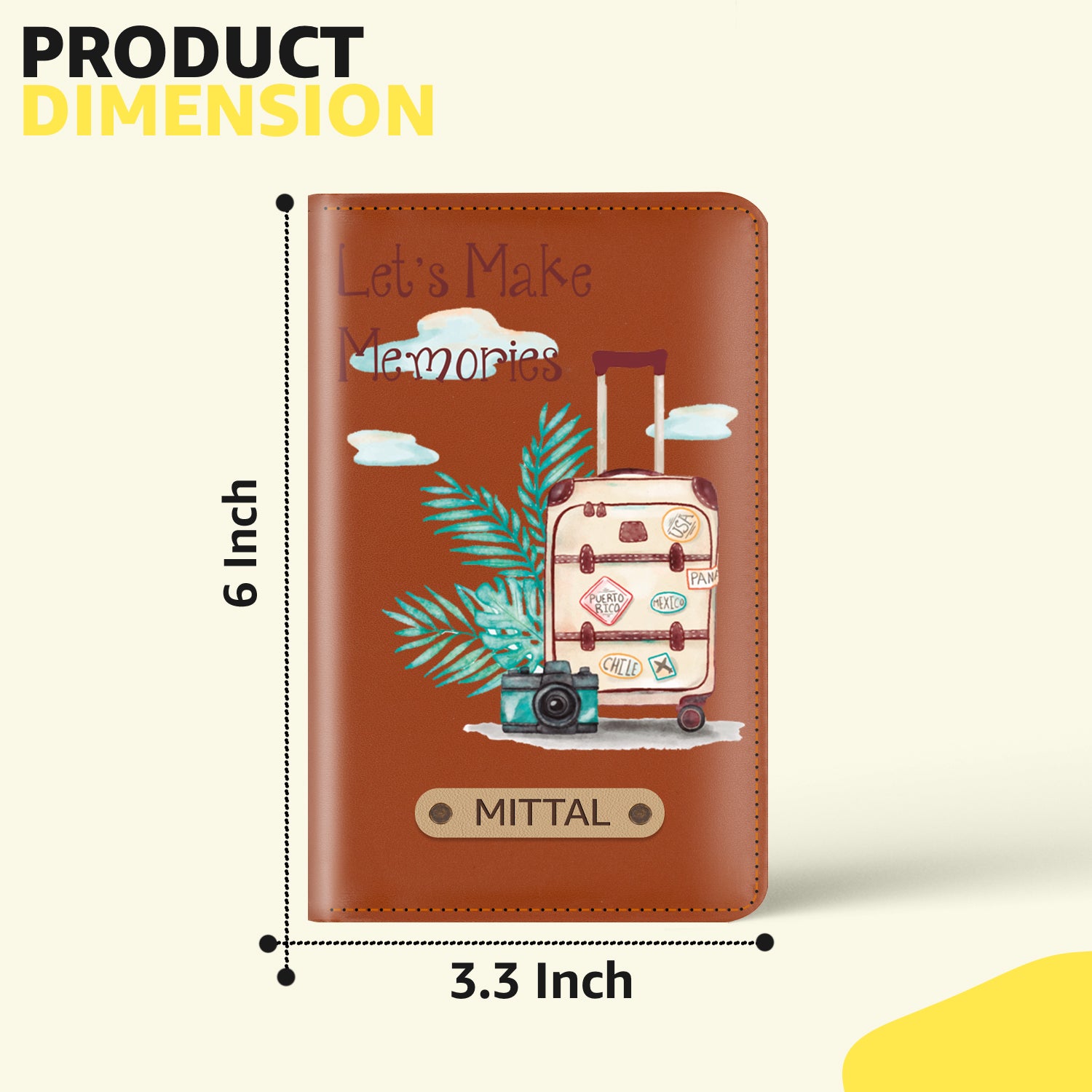 Personalized Printed Leather Passport Cover(Design2)