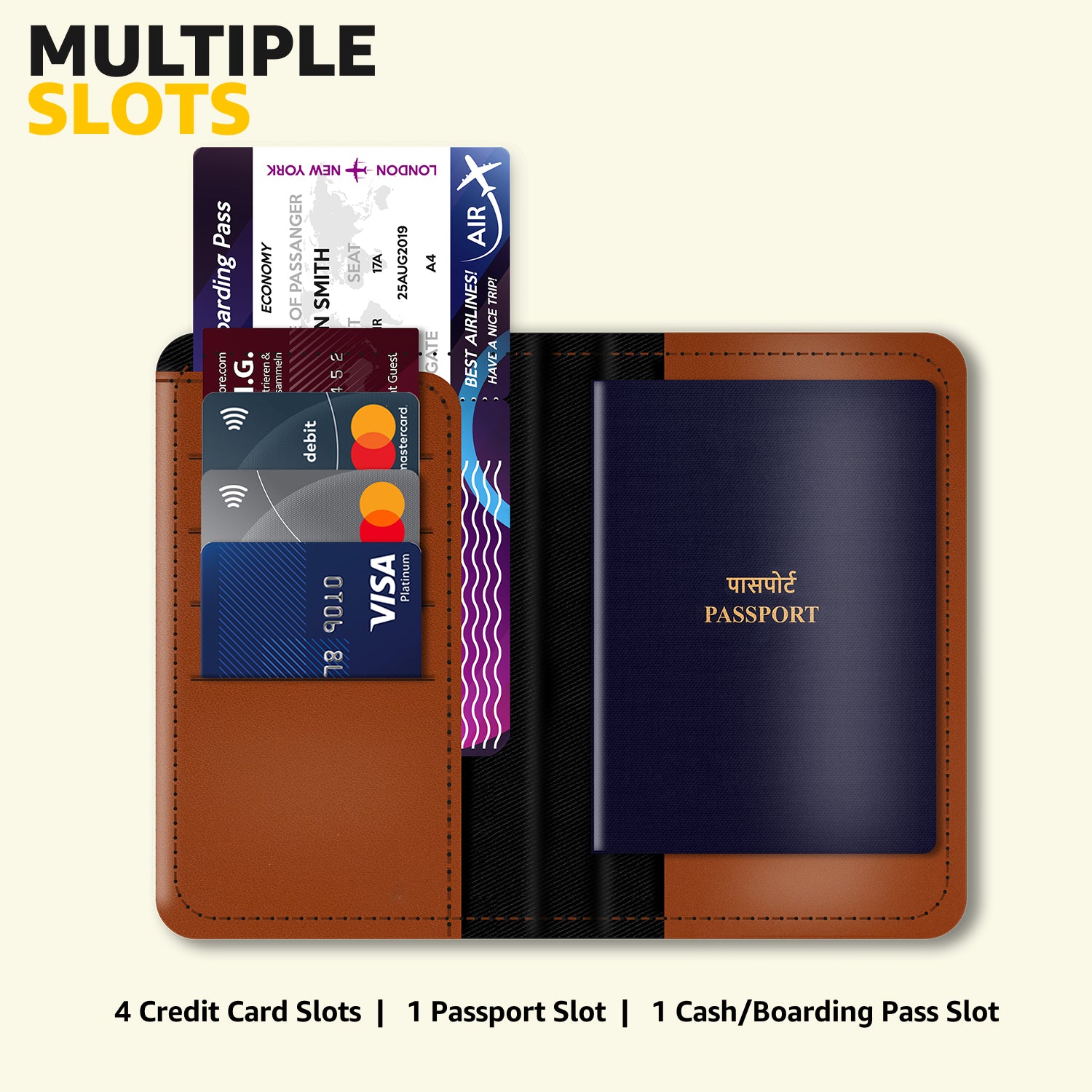 Personalized Printed Leather Passport Cover(Design01)
