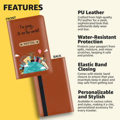 Personalized Printed Leather Passport Cover(Design01)