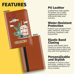 Personalized Couple Passport Cover (Work Save Travel)