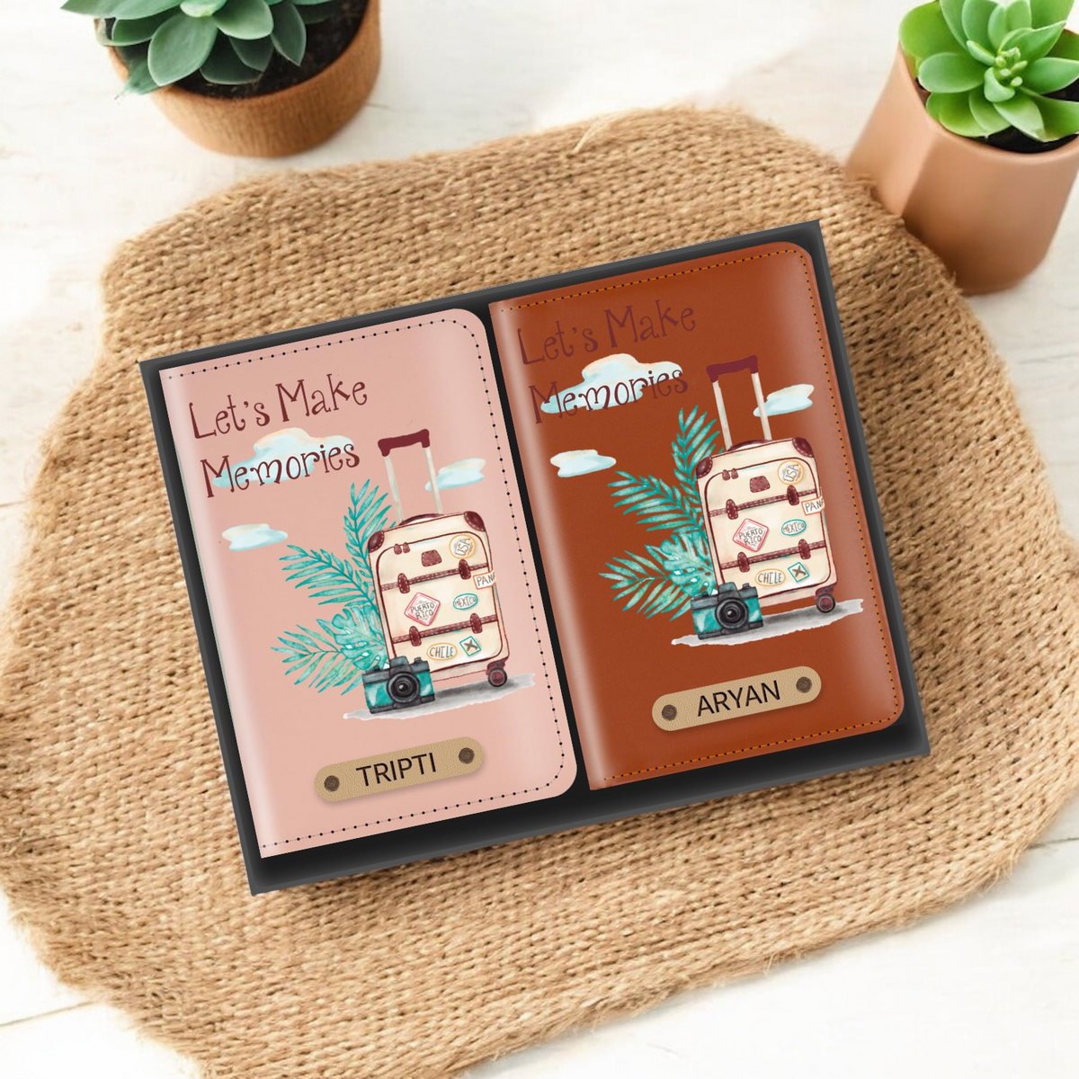 Personalized Couple Passport Cover