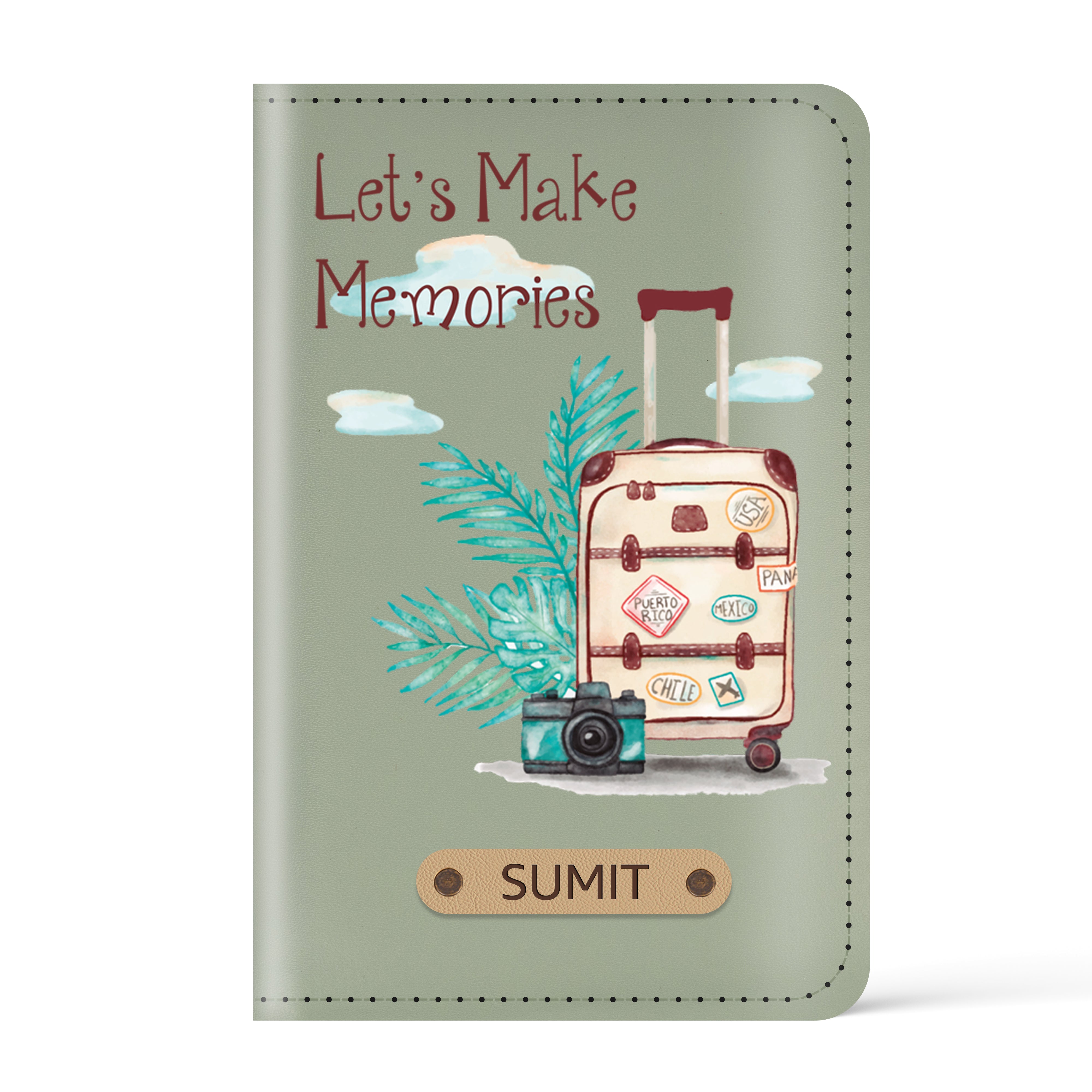 Personalized Printed Leather Passport Cover(Design2)