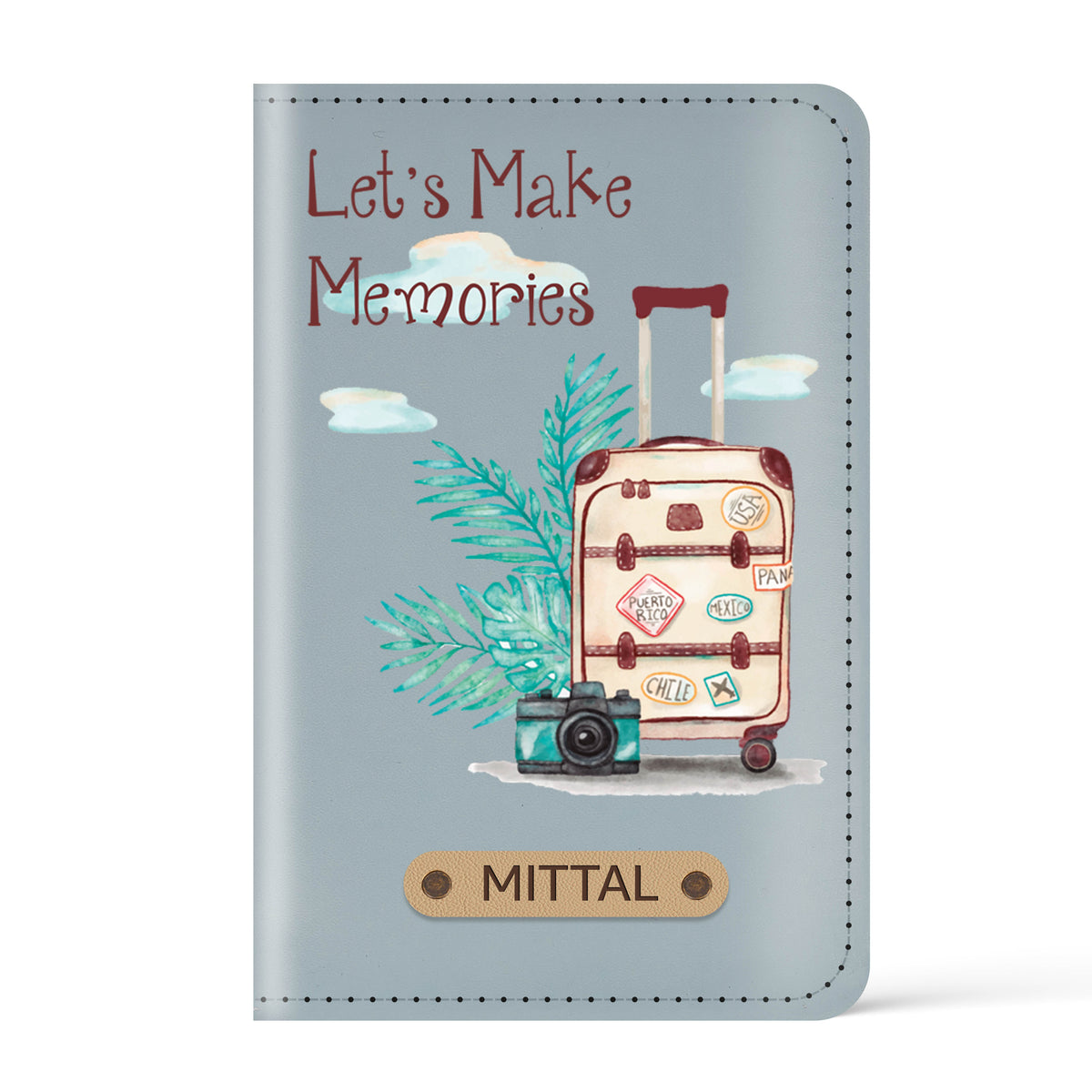 Personalized Printed Leather Passport Cover(Design2)