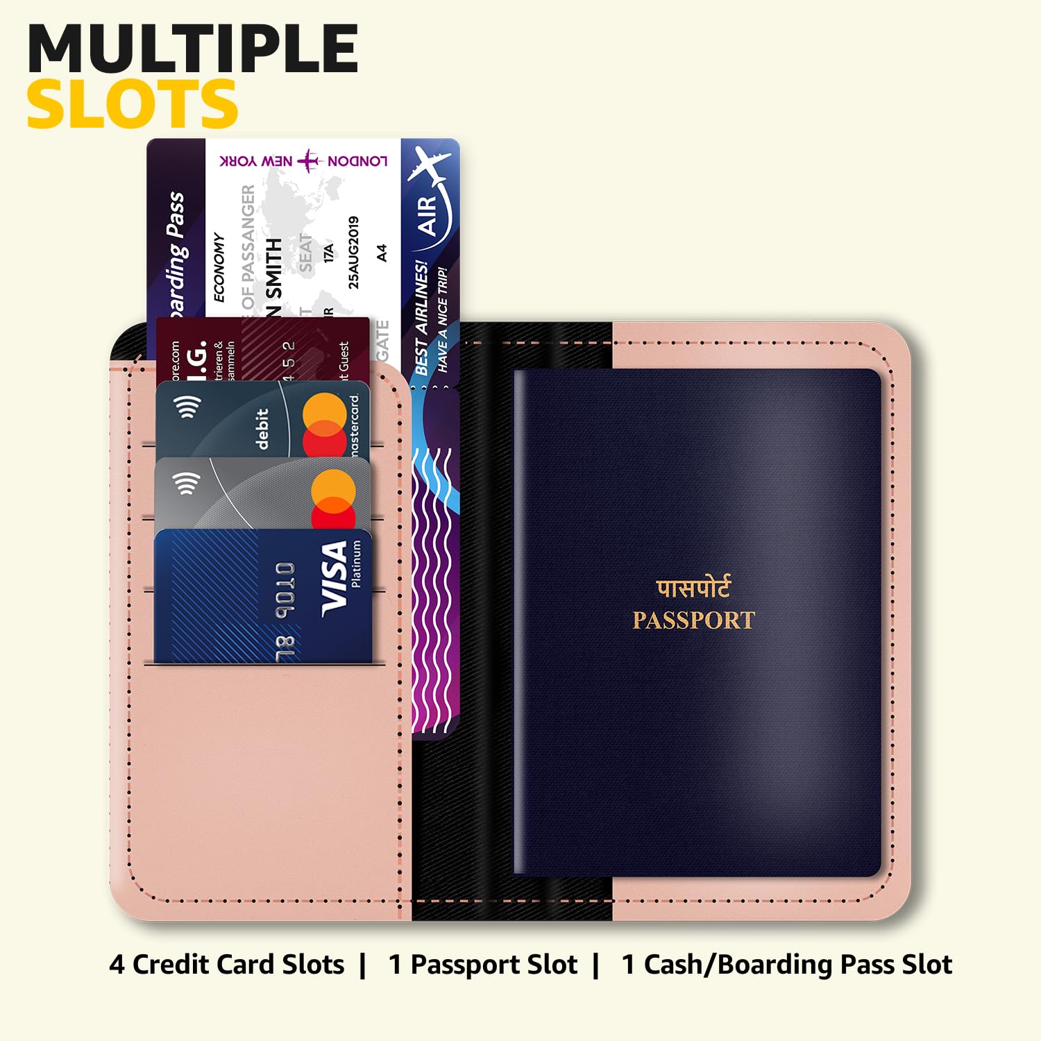 Personalized Printed Leather Passport Cover (Design 07)