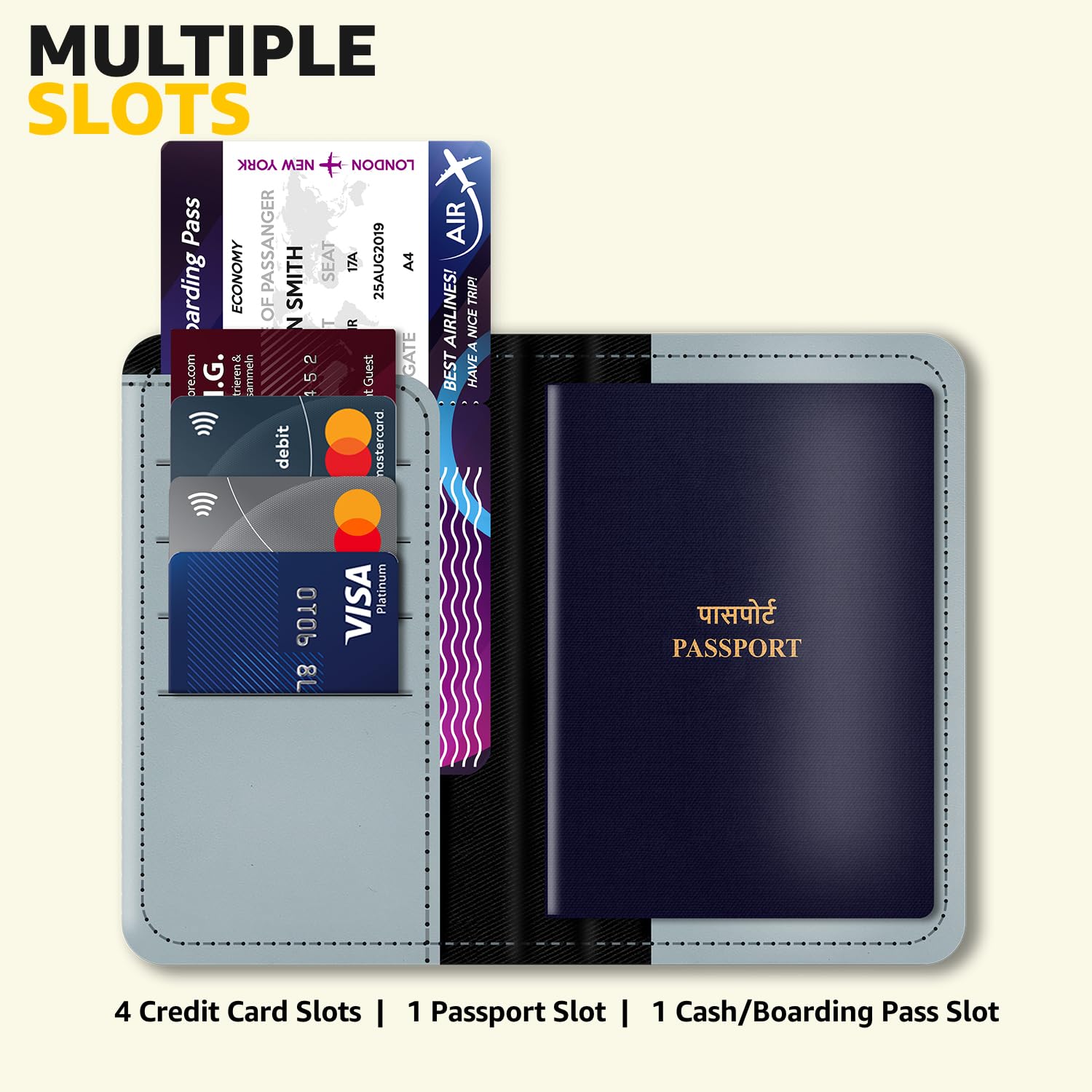 Personalized Printed Leather Passport Cover (Design 05)